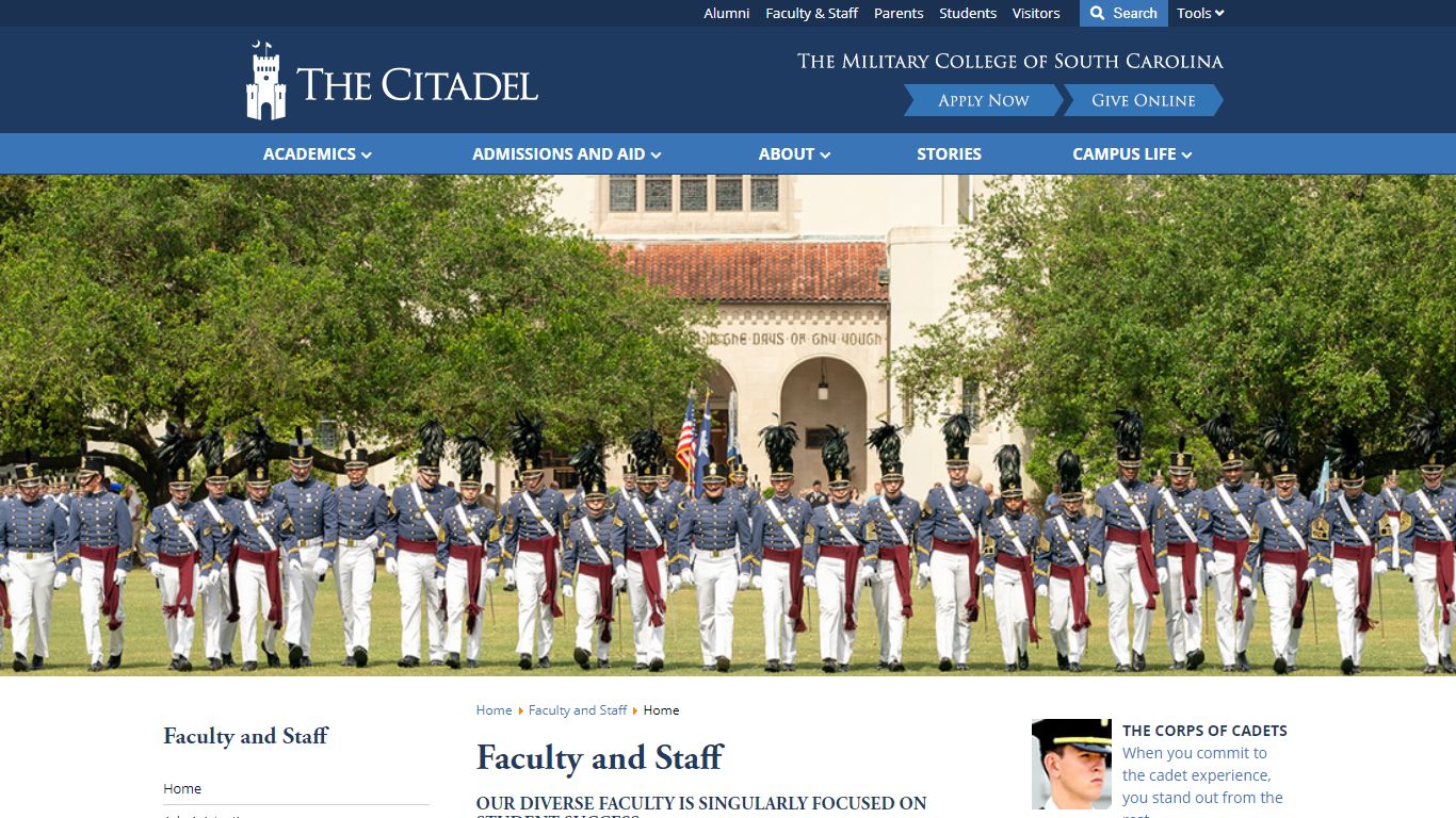 Faculty and Staff - The Citadel - Charleston, SC