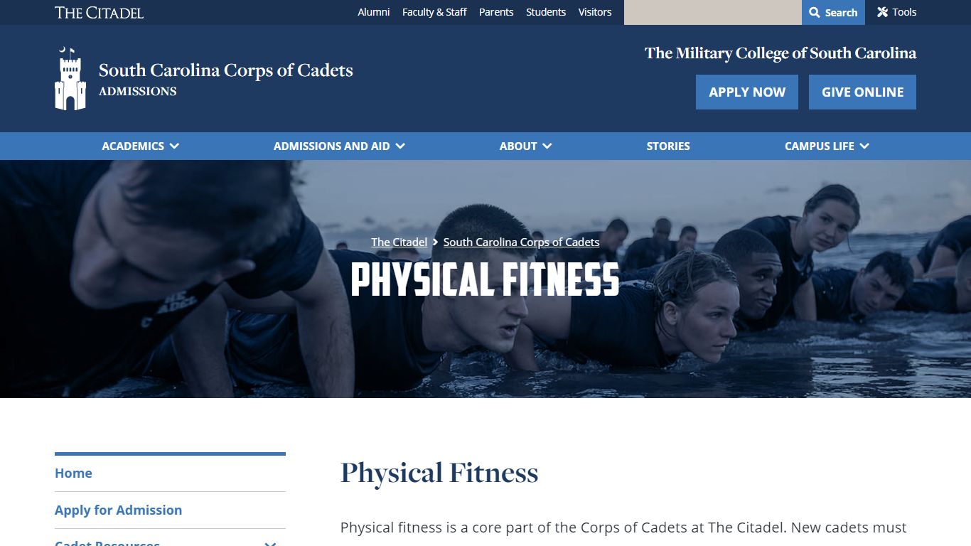 Physical Fitness | South Carolina Corps of ... - The Citadel